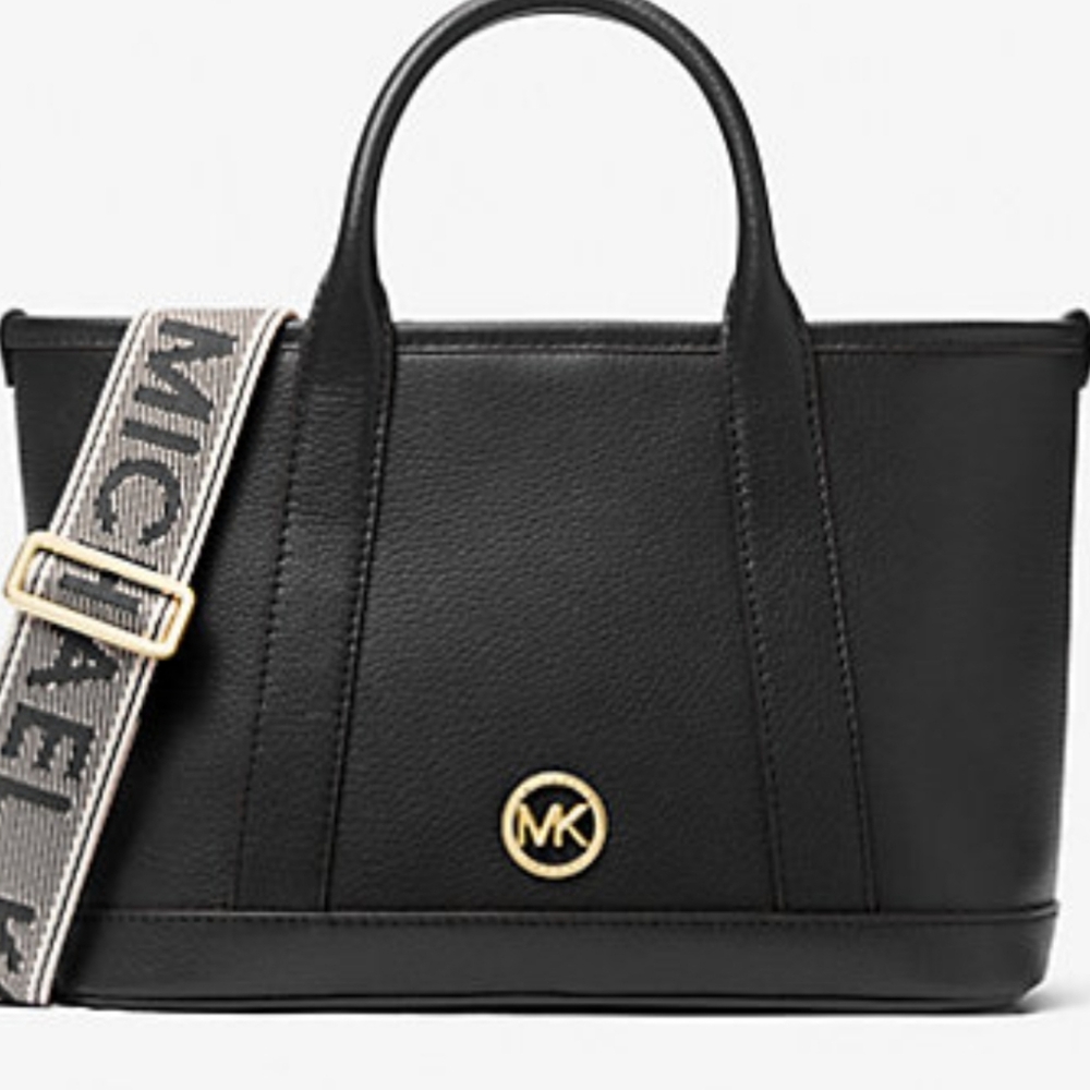 Michael Kors Black Pebbled Leather Satchel